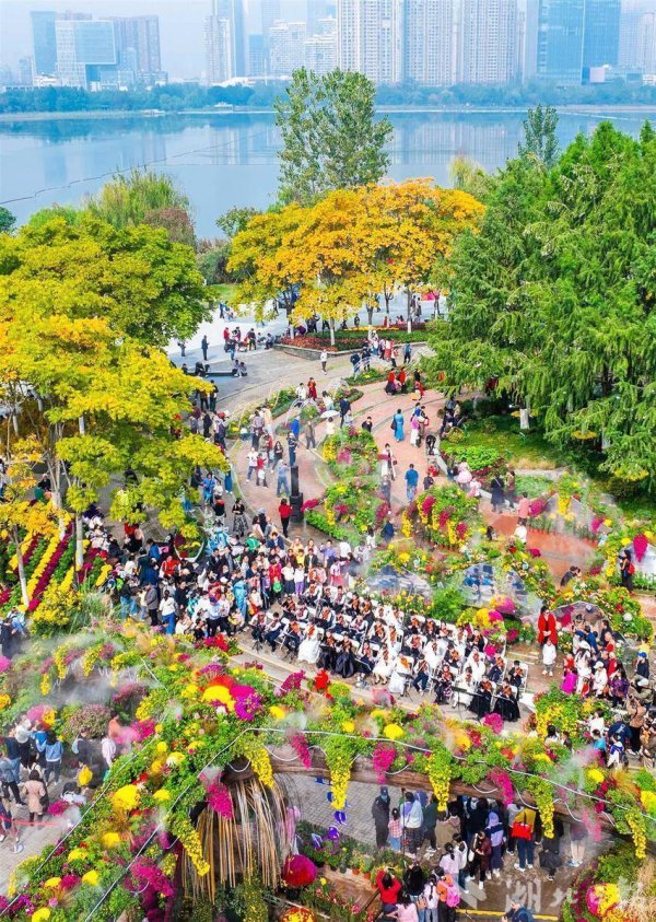 万宝配资 现场火爆！武汉今秋最大花展开幕
